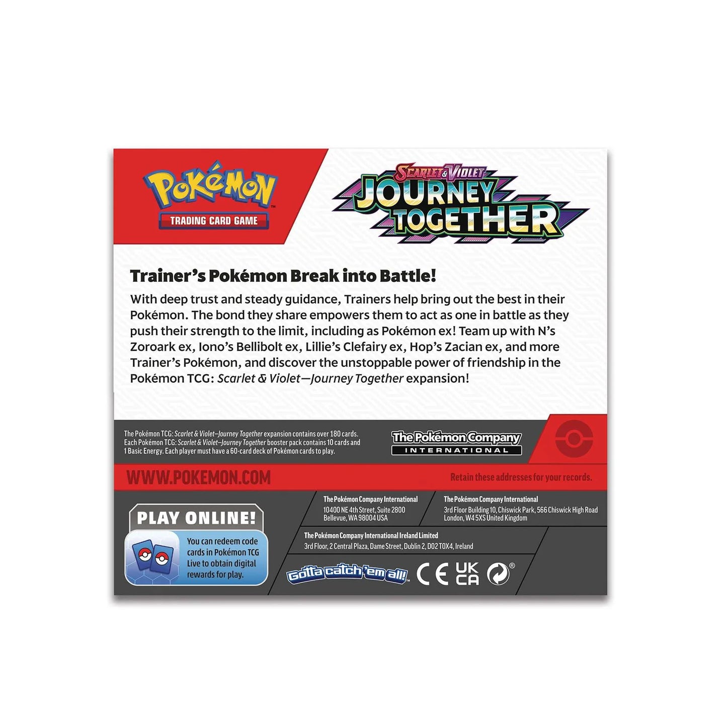 Pokémon TCG: Scarlet & Violet 9 – Journey Together - Booster CDU (Case)